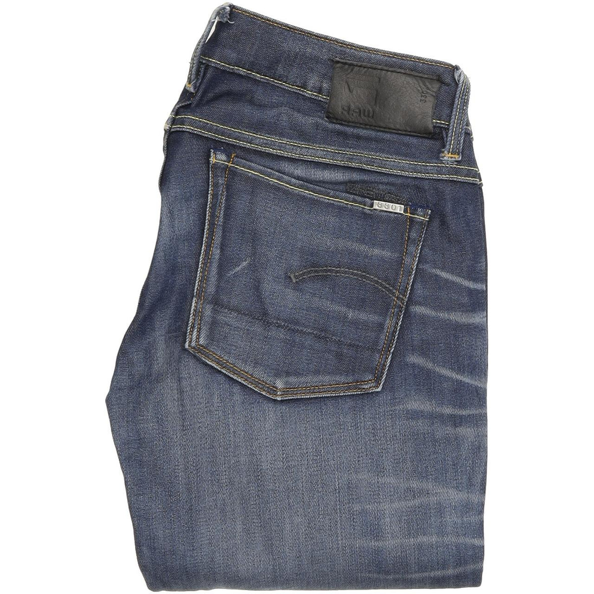 G-Star 3301 Women Blue Straight Regular Stretch Jeans W28 L32