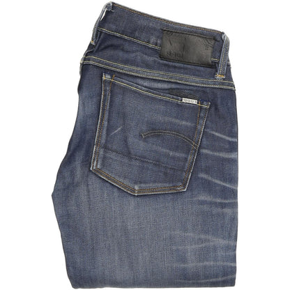 G-Star 3301 Women Blue Straight Regular Stretch Jeans W28 L32