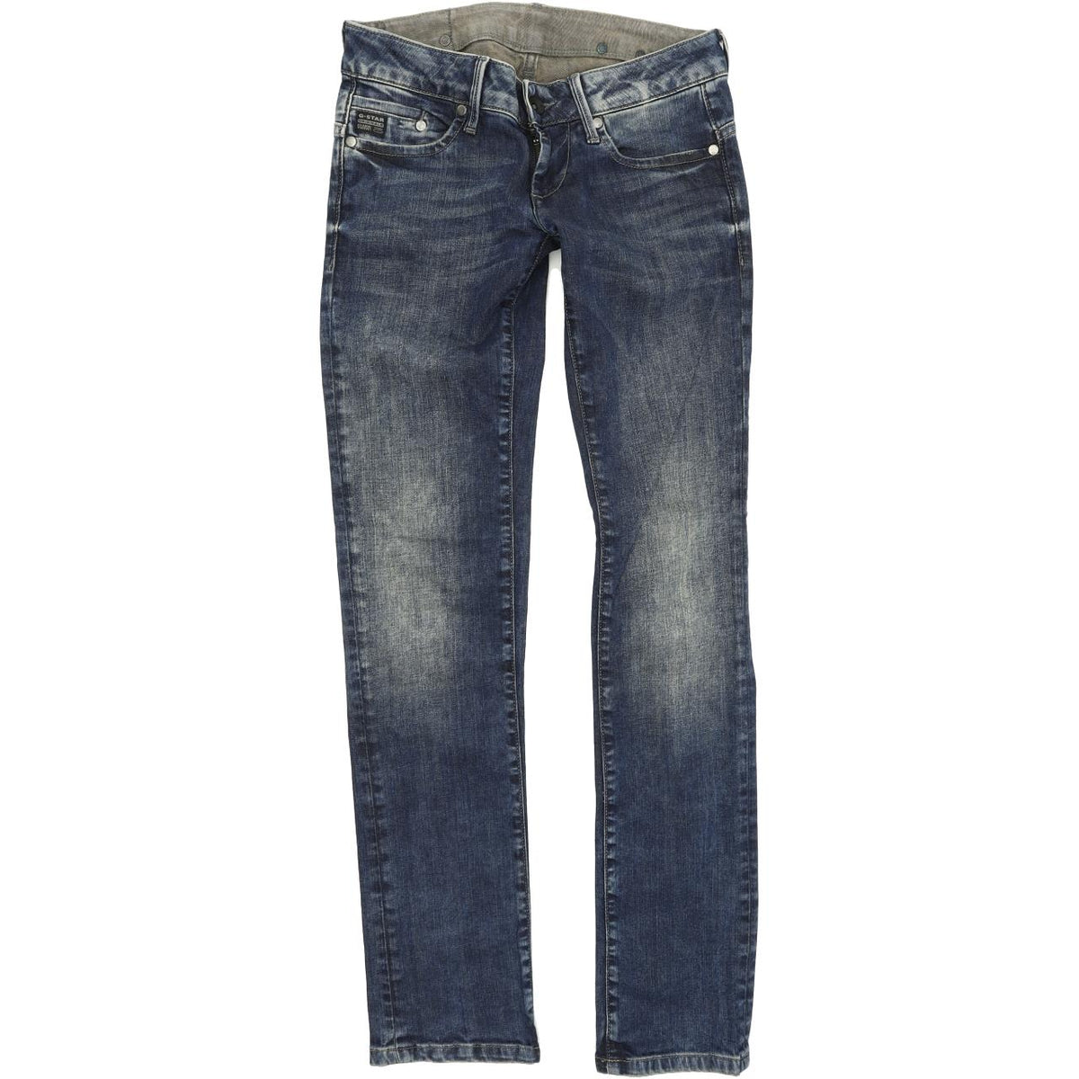 G-Star Midge Women Blue Straight Regular Stretch Jeans W25 L32