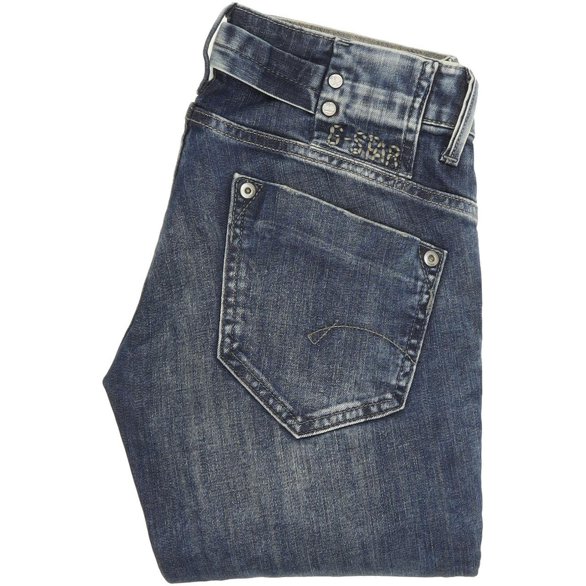 G-Star Midge Women Blue Straight Regular Stretch Jeans W25 L32