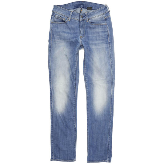 G-Star 3301 Contour Women Blue Straight Regular Stretch Jeans W28 L30