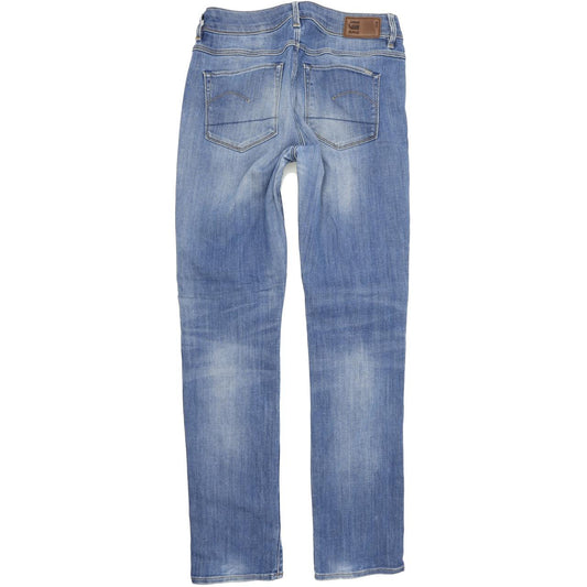 G-Star 3301 Contour Women Blue Straight Regular Stretch Jeans W28 L30