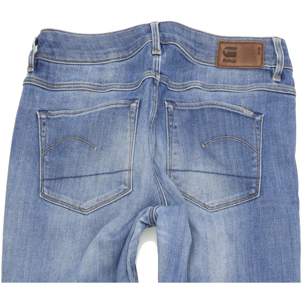 G-Star 3301 Contour Women Blue Straight Regular Stretch Jeans W28 L30