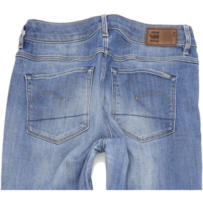 G-Star 3301 Contour Women Blue Straight Regular Stretch Jeans W28 L30