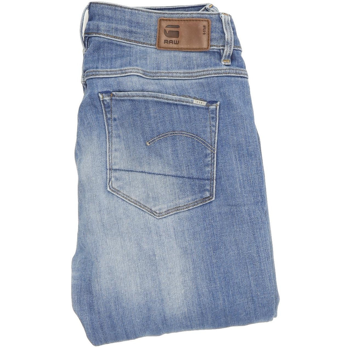 G-Star 3301 Contour Women Blue Straight Regular Stretch Jeans W28 L30
