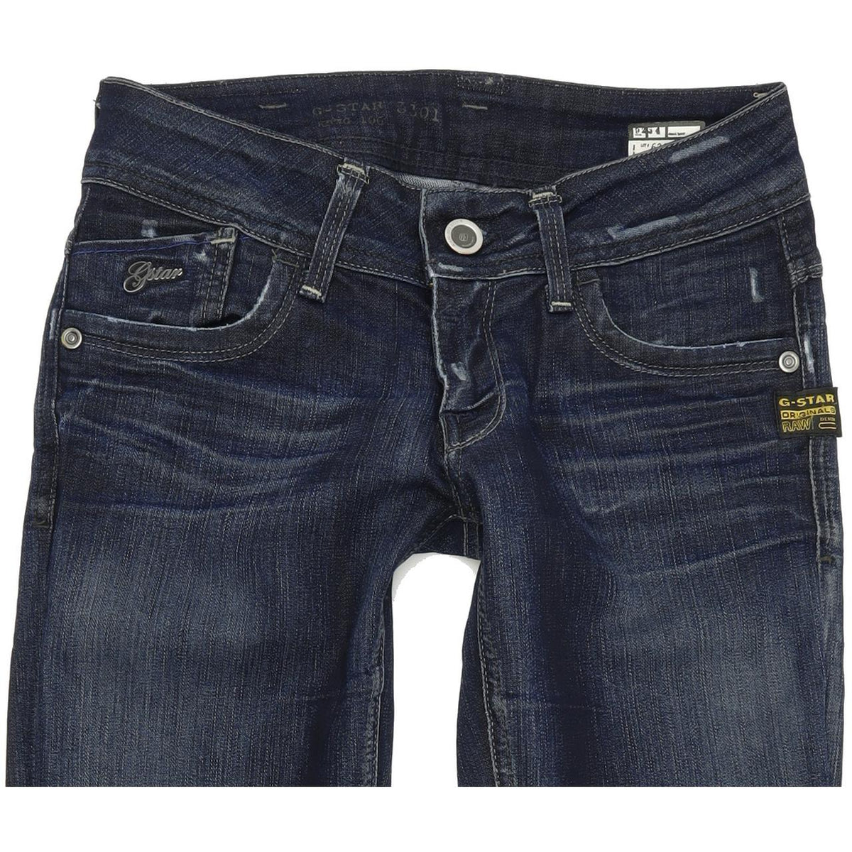G-Star Women Blue Tapered Slim Stretch Jeans W26 L32