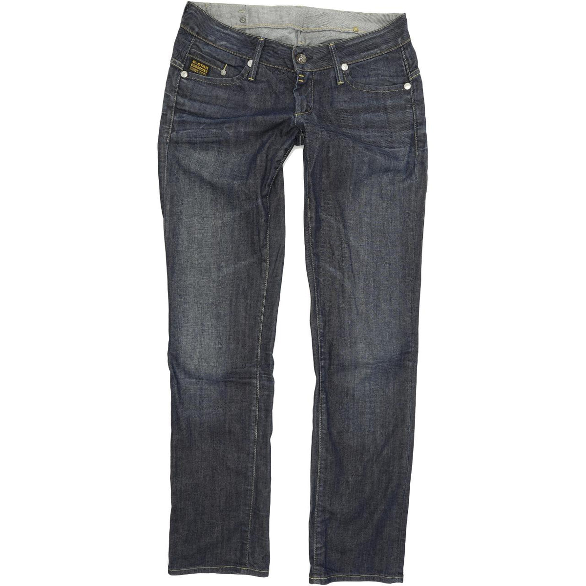 G-Star Women Blue Straight Regular Stretch Jeans W30 L32