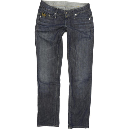G-Star Women Blue Straight Regular Stretch Jeans W30 L32