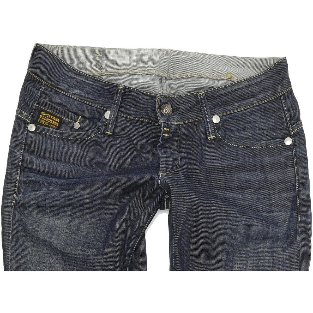 G-Star Women Blue Straight Regular Stretch Jeans W30 L32