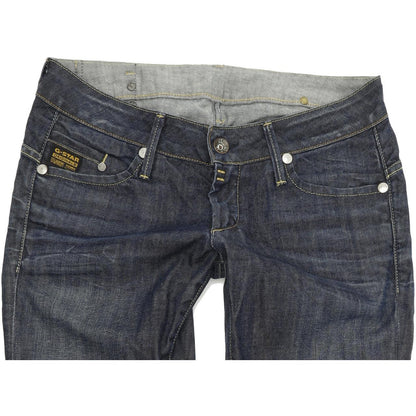 G-Star Women Blue Straight Regular Stretch Jeans W30 L32