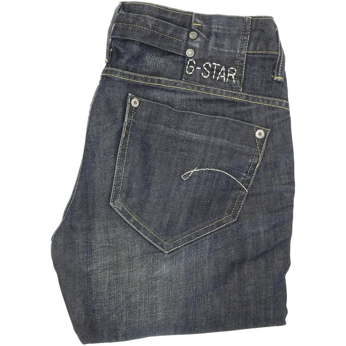 G-Star Women Blue Straight Regular Stretch Jeans W30 L32