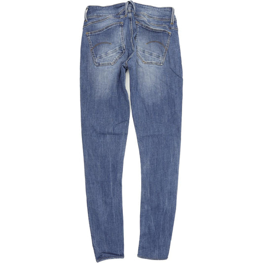 G-Star Lynnnd-Mid Women Blue Skinny Slim Stretch Jeans W28 L31