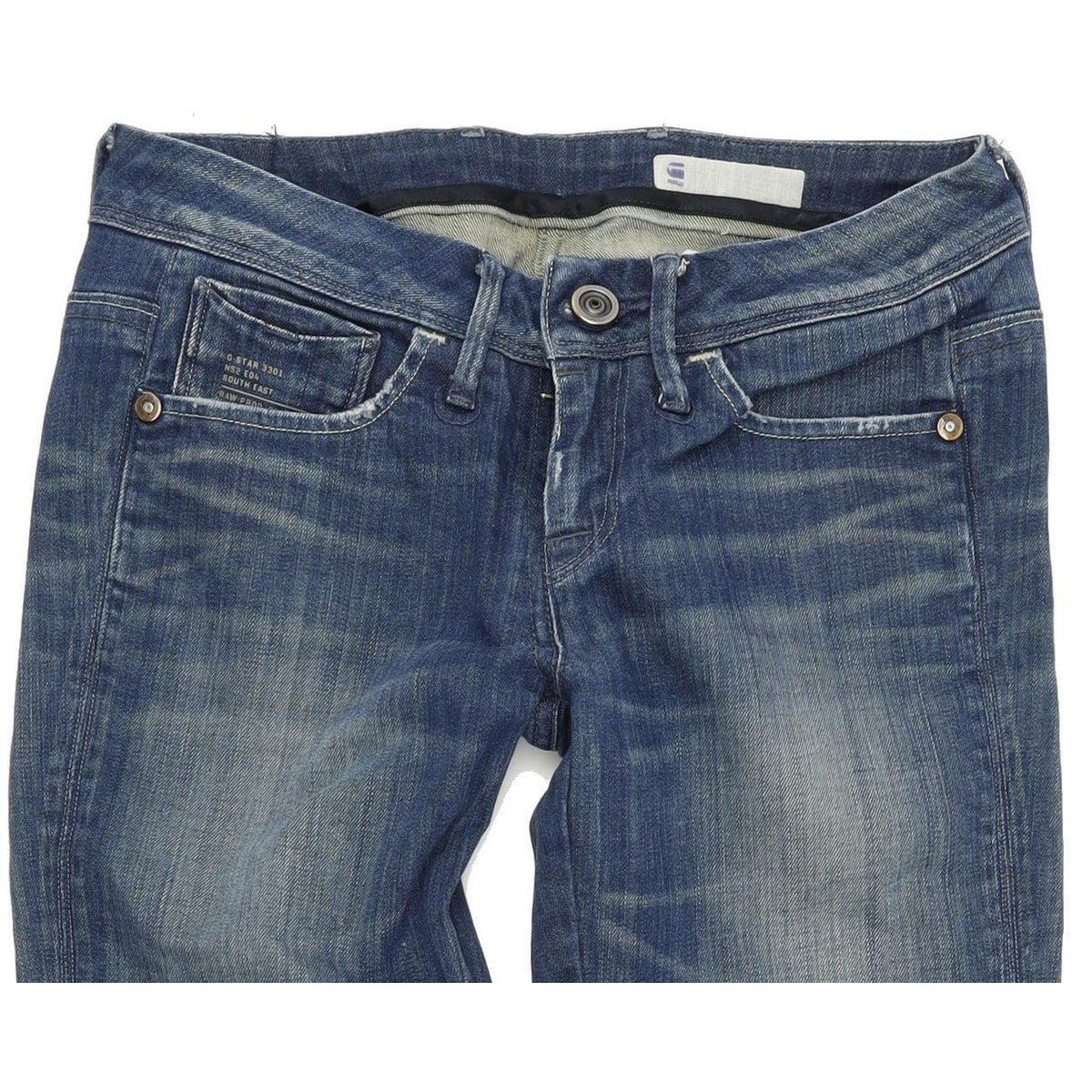 G-Star Nova Women Blue Straight Regular Stretch Jeans W26 L32