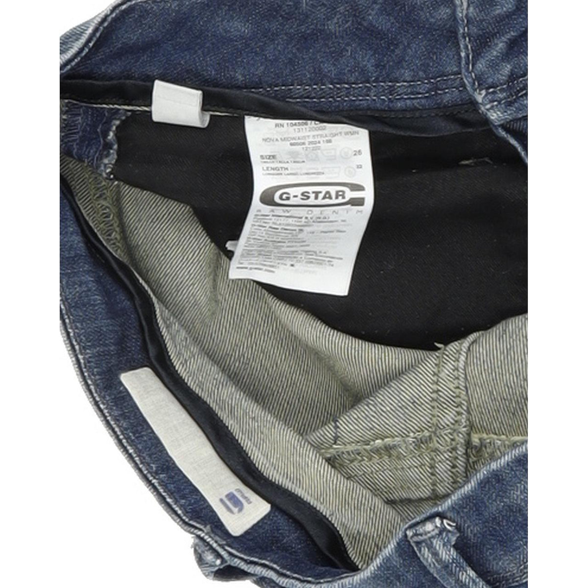 G-Star Nova Women Blue Straight Regular Stretch Jeans W26 L32