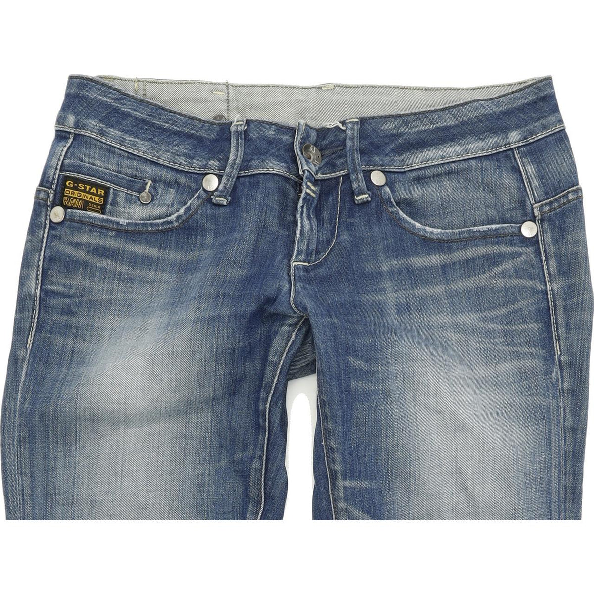 G-Star Midge Women Blue Straight Regular Stretch Jeans W27 L32