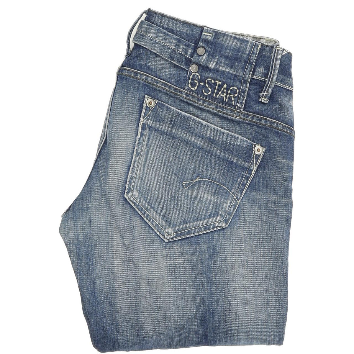 G-Star Midge Women Blue Straight Regular Stretch Jeans W27 L32