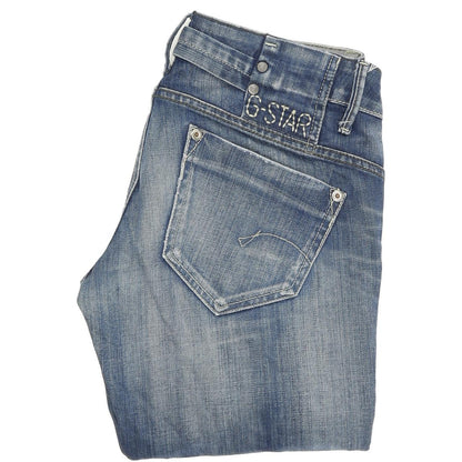G-Star Midge Women Blue Straight Regular Stretch Jeans W27 L32