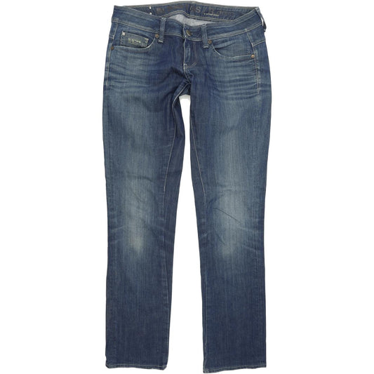 G-Star New Reese Women Blue Straight Regular Stretch Jeans W30 L32