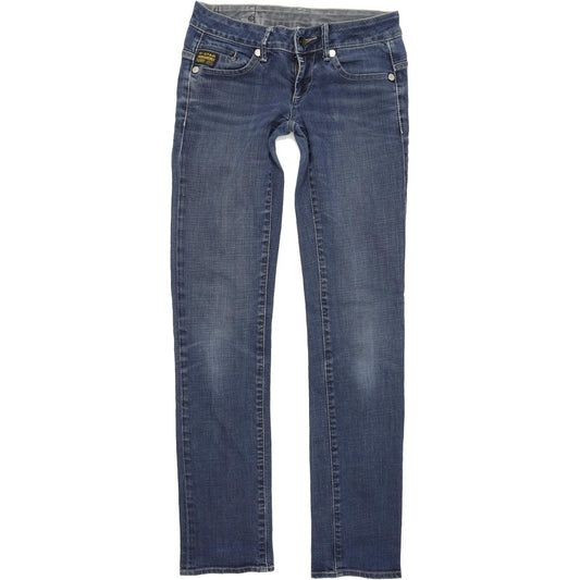 G-Star Midge Women Blue Straight Regular Stretch Jeans W26 L33
