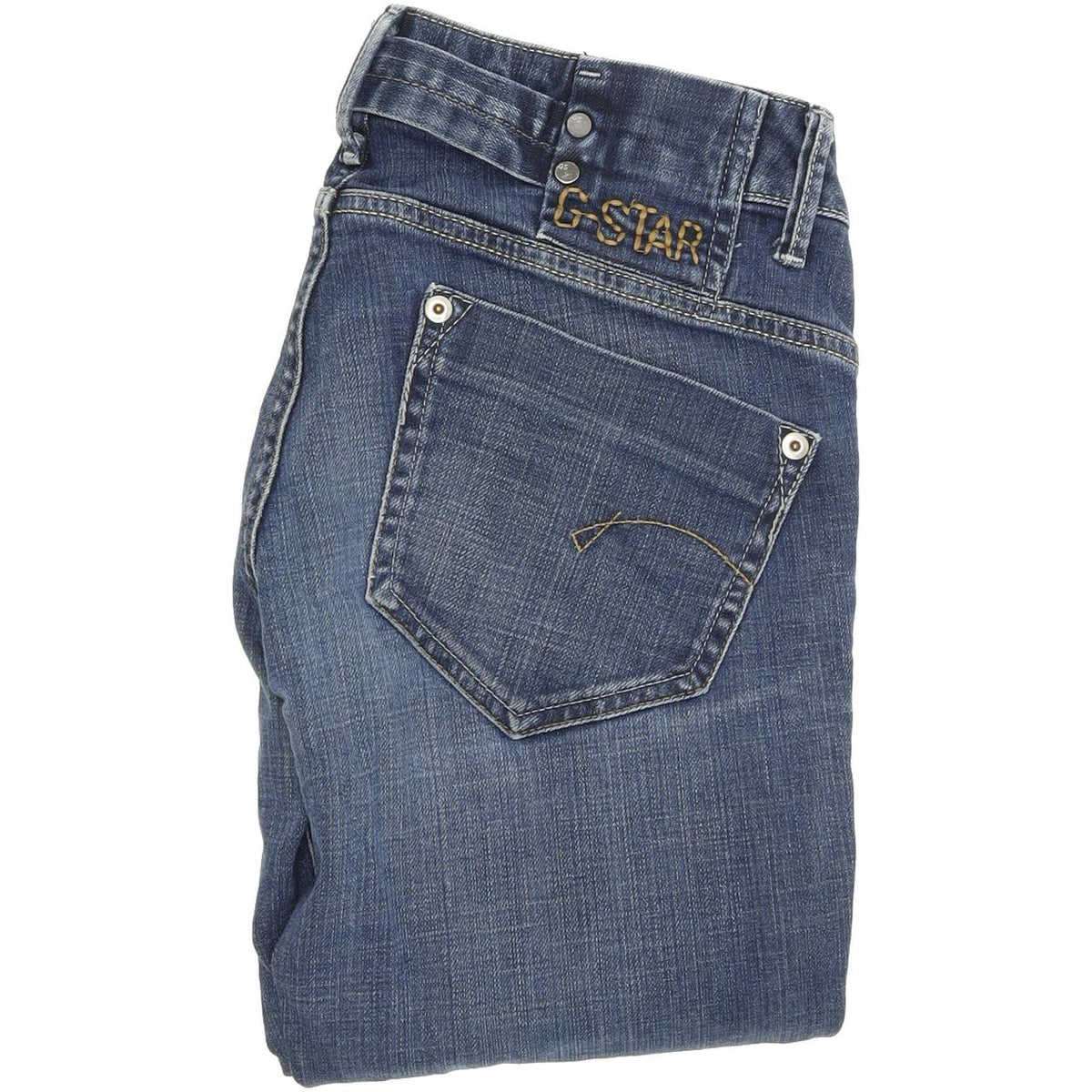 G-Star Midge Women Blue Straight Regular Stretch Jeans W26 L33