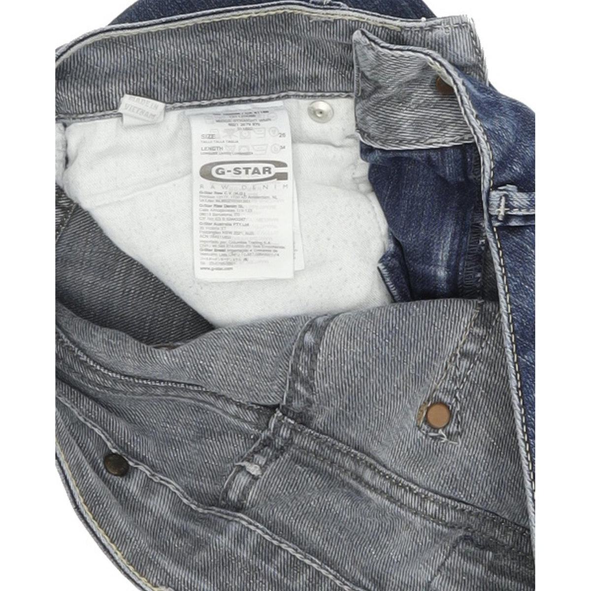 G-Star Midge Women Blue Straight Regular Stretch Jeans W26 L33