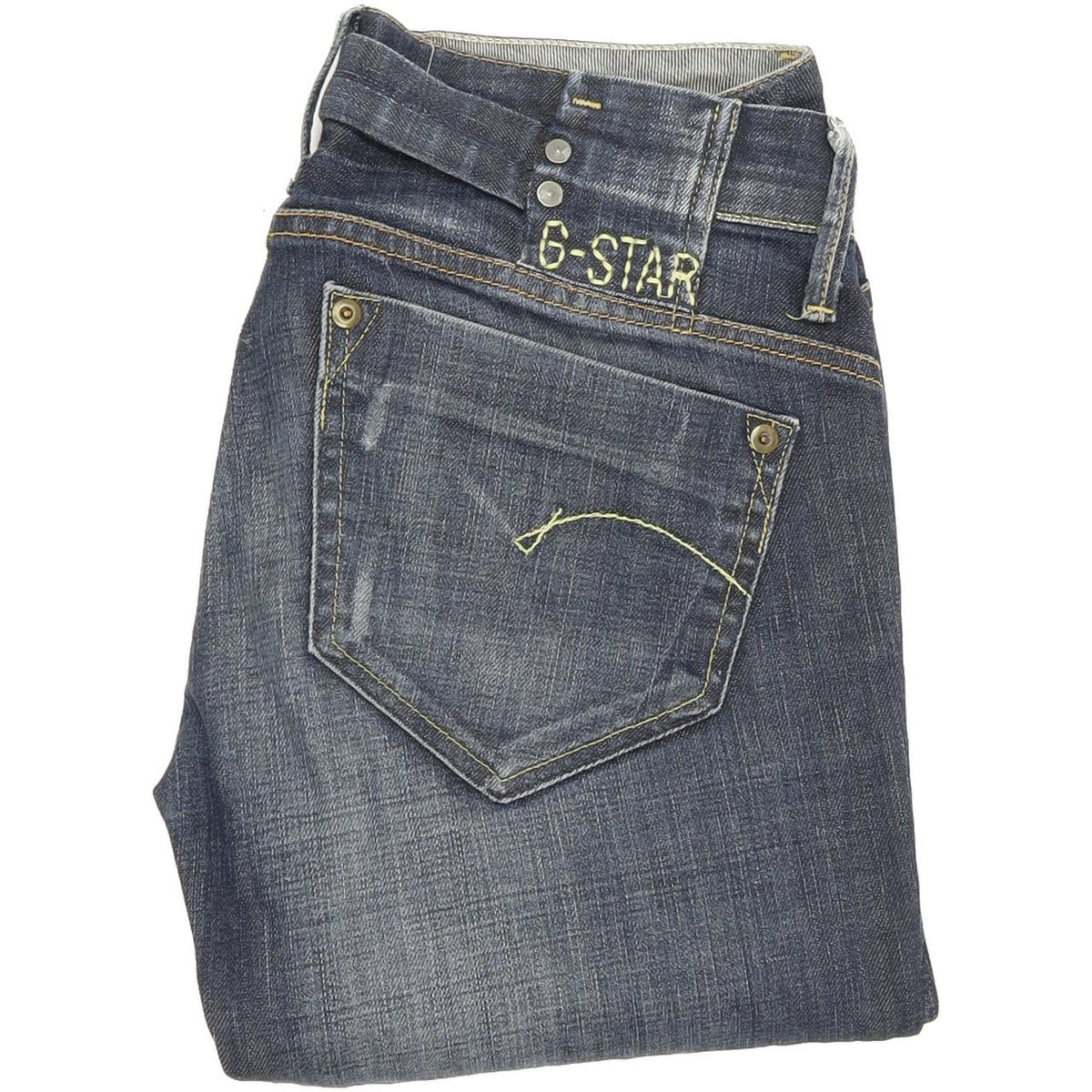 G-Star Midge Women Blue Straight Regular Stretch Jeans W29 L33