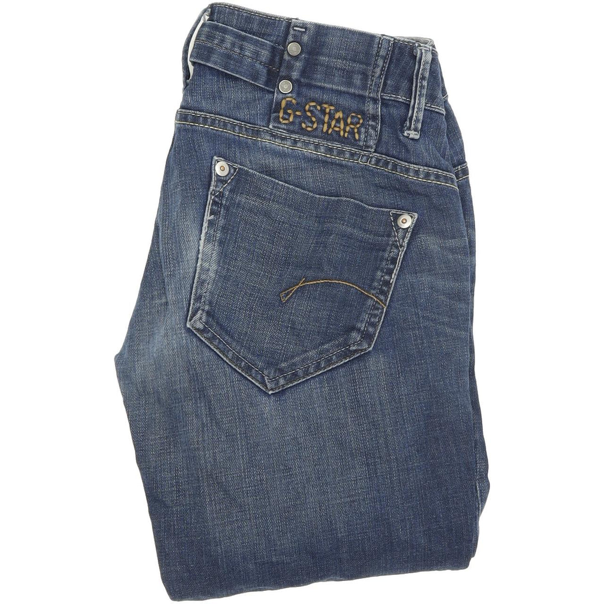 G-Star Midge Women Blue Straight Regular Stretch Jeans W25 L32