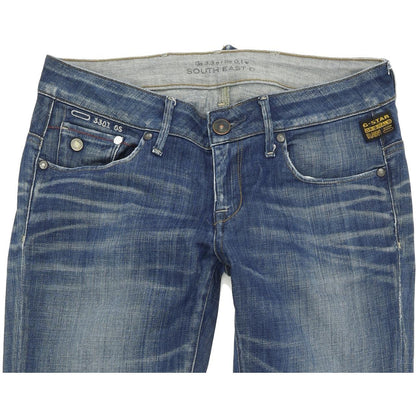 G-Star Women Blue Straight Regular Stretch Jeans W30 L32