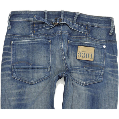 G-Star Women Blue Straight Regular Stretch Jeans W30 L32