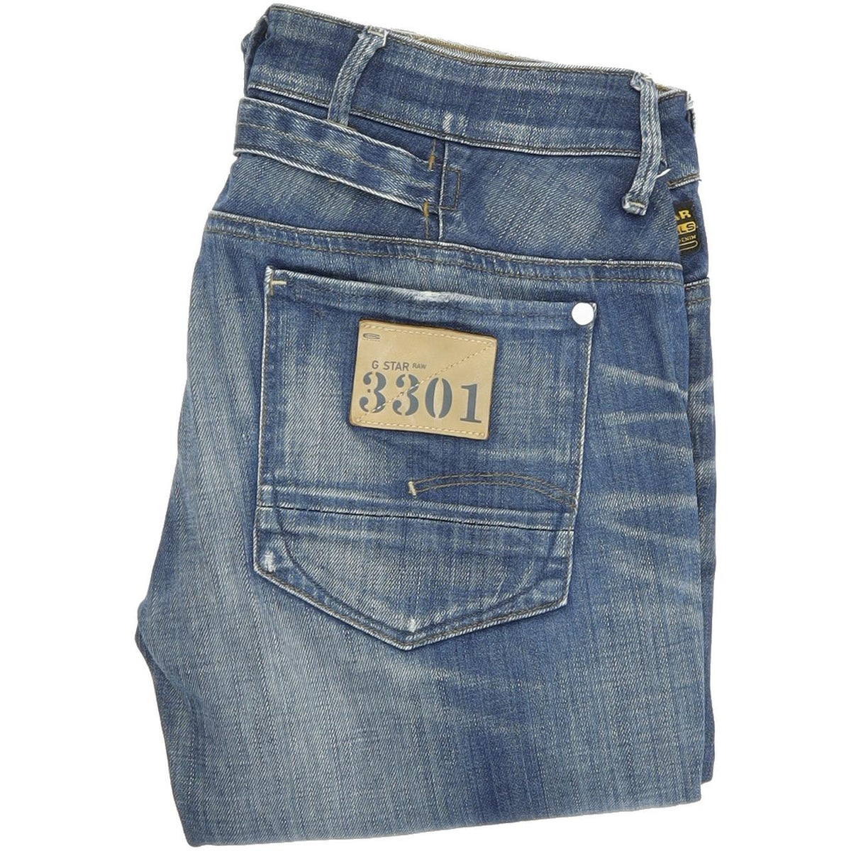 G-Star Women Blue Straight Regular Stretch Jeans W30 L32