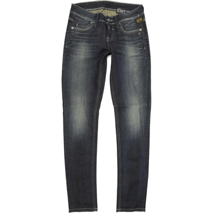 G-Star Women Blue Skinny Slim Stretch Jeans W26 L32