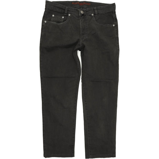 Joker Double Saddle Stitched Men Black Straight Regular Stretch Jeans W36 L30
