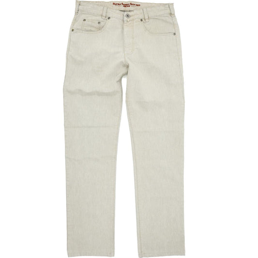 Joker Double Saddle Stitched Men Beige Straight Regular Stretch Jeans W34 L34