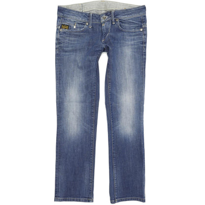 G-Star Women Blue Straight Regular Stretch Jeans W30 L30