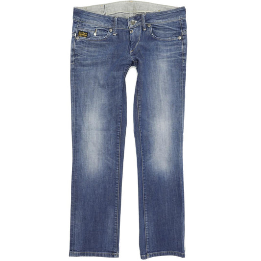 G-Star Women Blue Straight Regular Stretch Jeans W30 L30