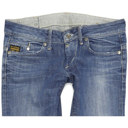 G-Star Women Blue Straight Regular Stretch Jeans W30 L30