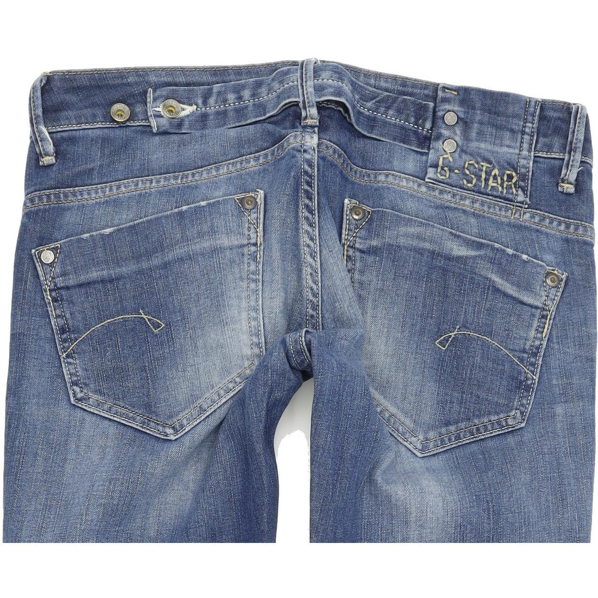 G-Star Women Blue Straight Regular Stretch Jeans W30 L30