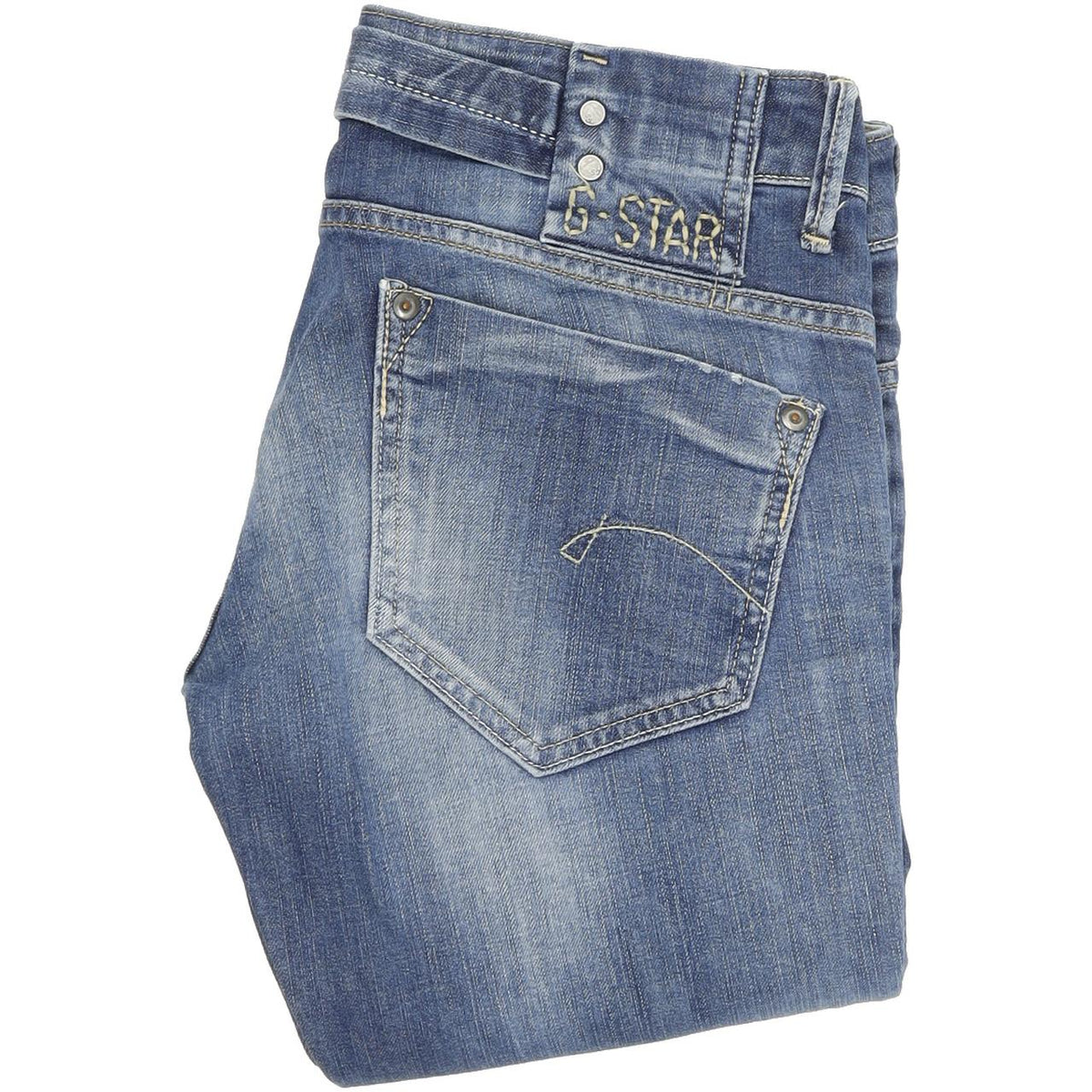 G-Star Women Blue Straight Regular Stretch Jeans W30 L30