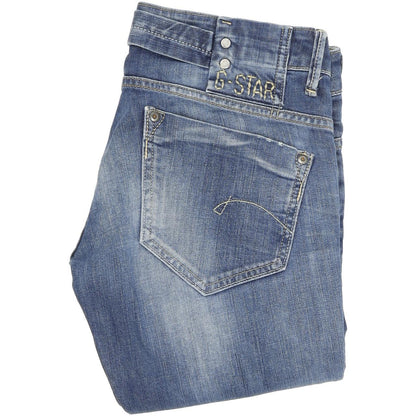G-Star Women Blue Straight Regular Stretch Jeans W30 L30