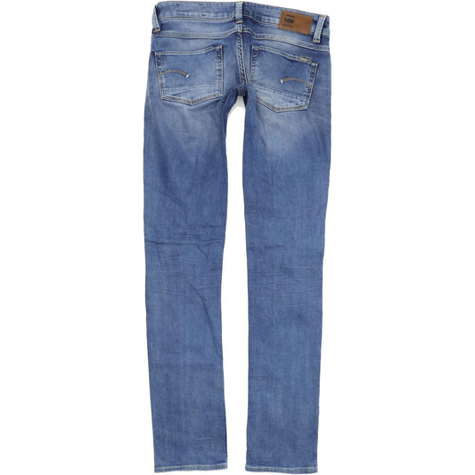 G-Star 3301 Women Blue Straight Regular Stretch Jeans W27 L34