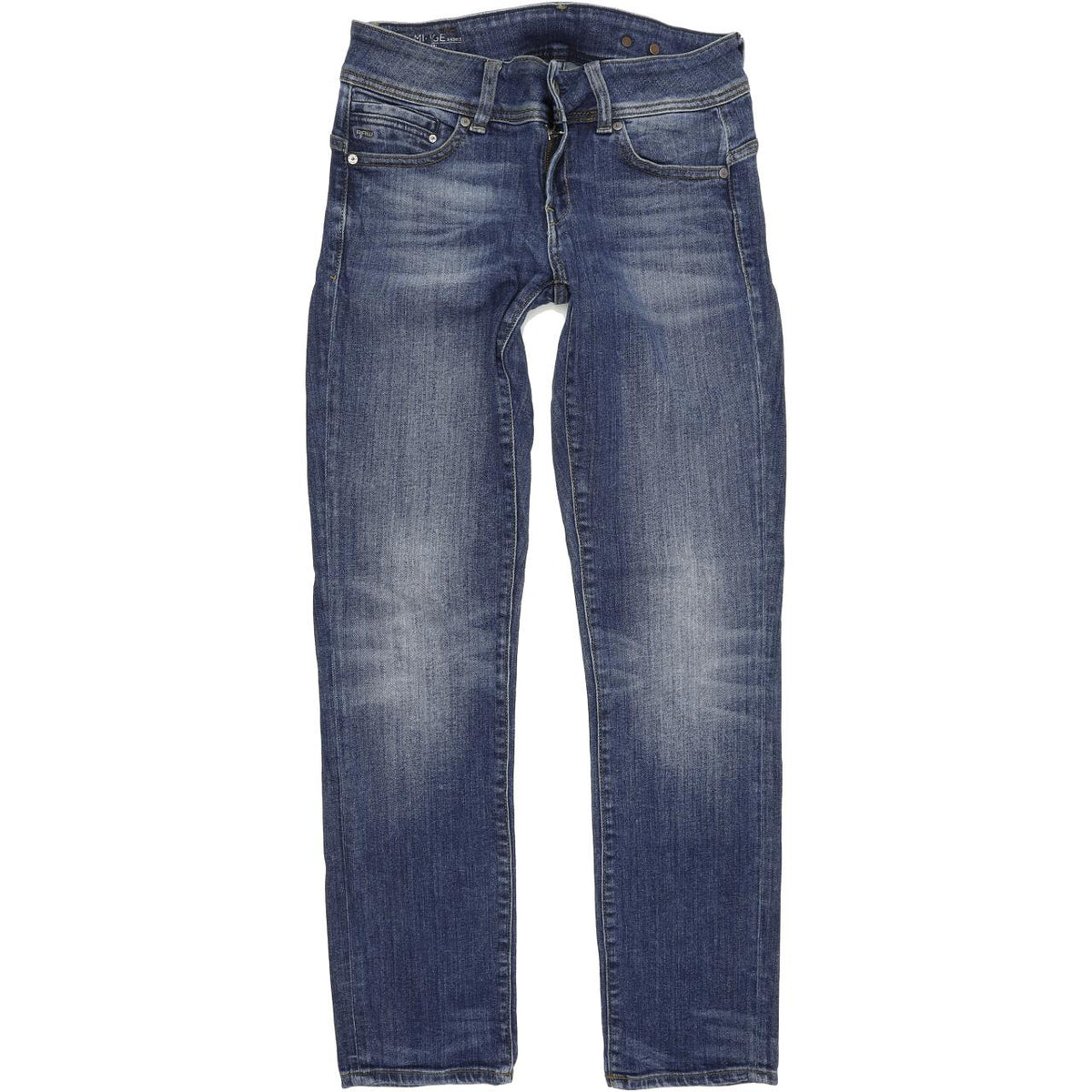 G-Star Women Blue Straight Regular Stretch Jeans W28 L32