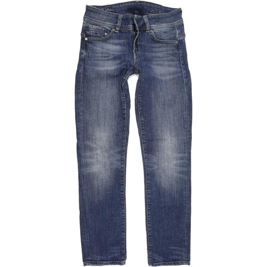 G-Star Women Blue Straight Regular Stretch Jeans W28 L32