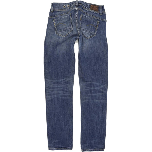 G-Star Women Blue Straight Regular Stretch Jeans W28 L32