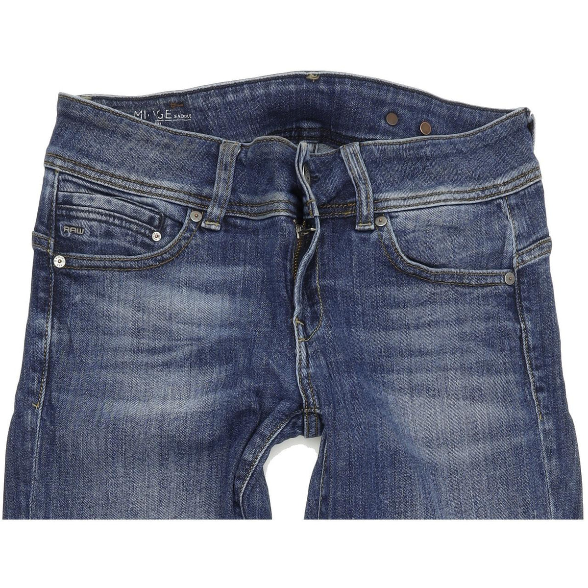 G-Star Women Blue Straight Regular Stretch Jeans W28 L32