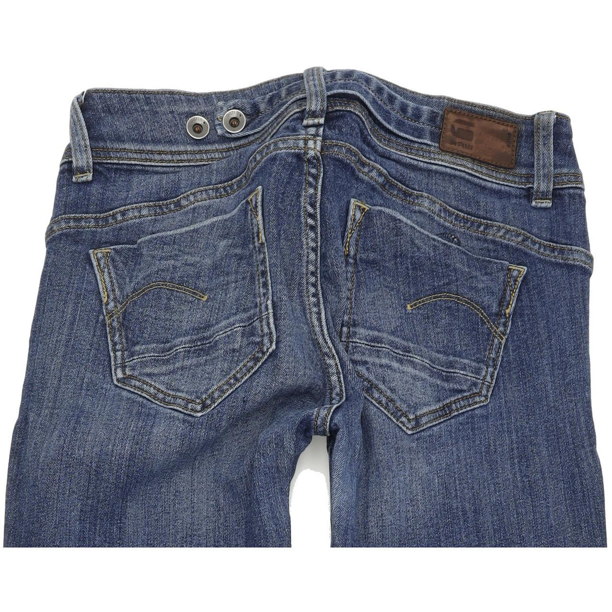 G-Star Women Blue Straight Regular Stretch Jeans W28 L32