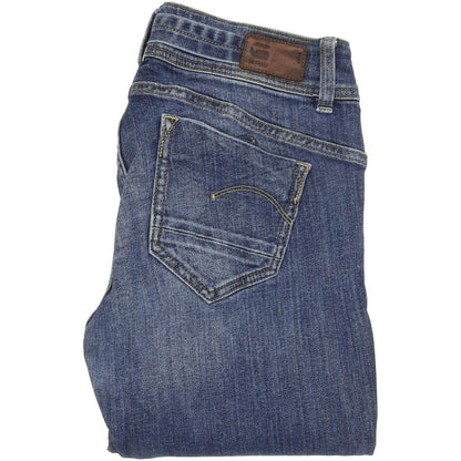 G-Star Women Blue Straight Regular Stretch Jeans W28 L32