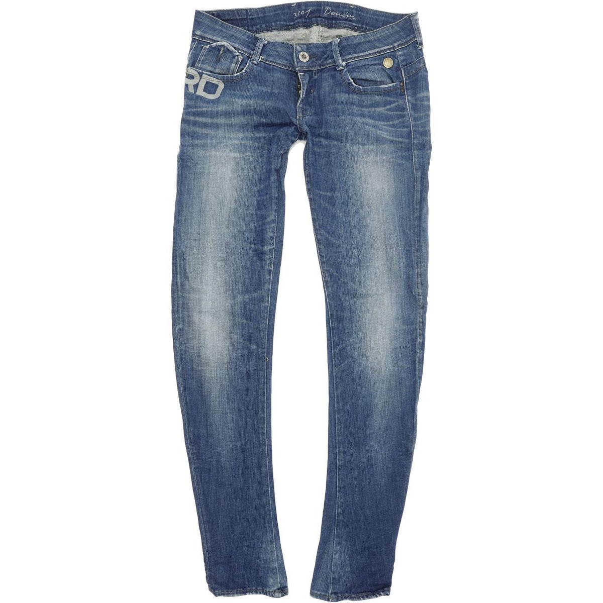G-Star 56920075 Women Blue Straight Regular Stretch Jeans W29 L34