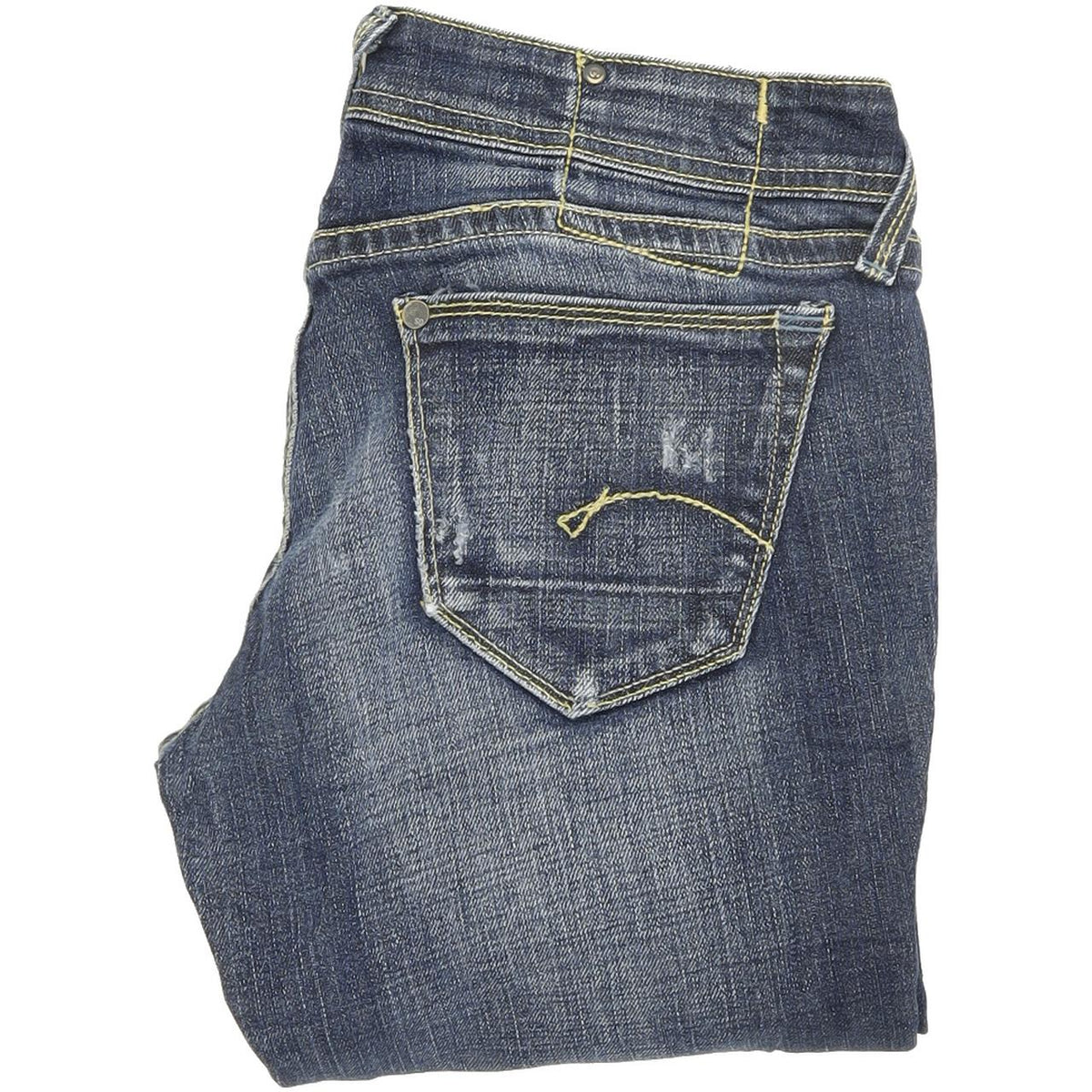 G-Star Core Custom Women Blue Skinny Slim Stretch Jeans W29 L33