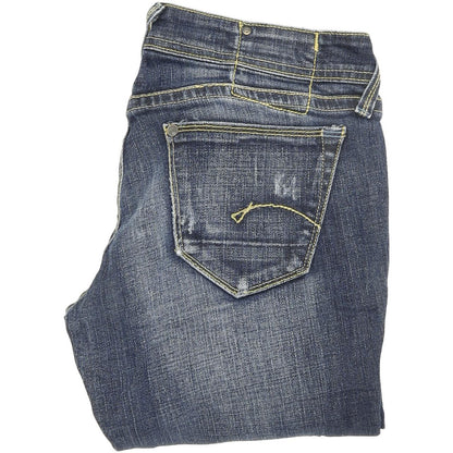 G-Star Core Custom Women Blue Skinny Slim Stretch Jeans W29 L33
