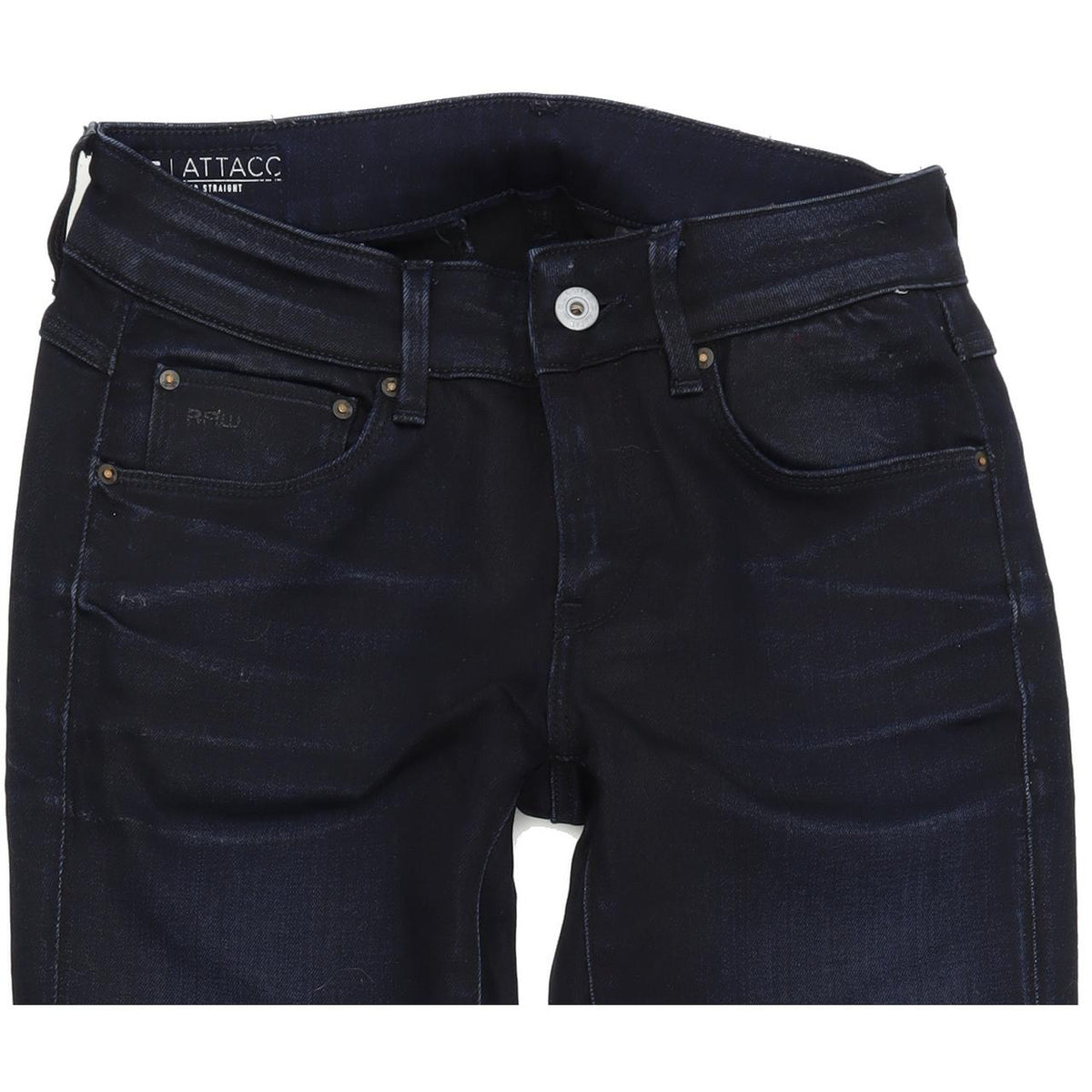 G-Star Attacc Women Blue Straight Regular Stretch Jeans W28 L32